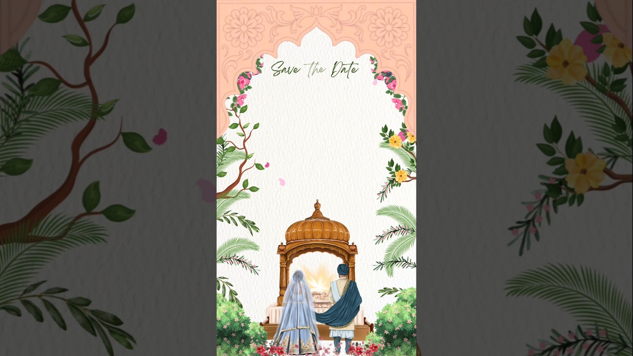 Save the Date| Save the Date Sikh Wedding| Sikh Wedding Invitation | Sikh Wedding Invite| 7985968067