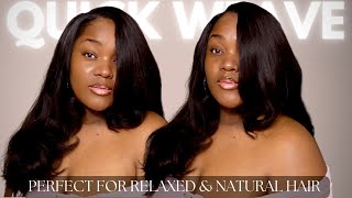 GROWN AND SEXY LIGHT YAKI QUICK WEAVE | Perfect for NATURAL OR RELAXED hair | BetterLength