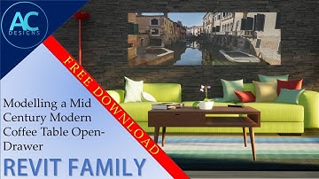 Modelling a Mid Century Modern Coffee Table Open-Drawer in Revit | Revit Tutorial | Tips and Tricks