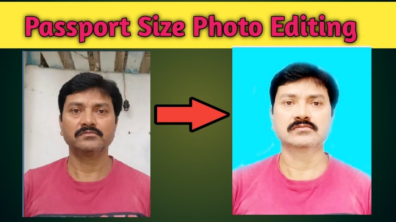 Passport Size Photo Editing in Photoshop/मोबाइल कैमरा के फोटो को ...