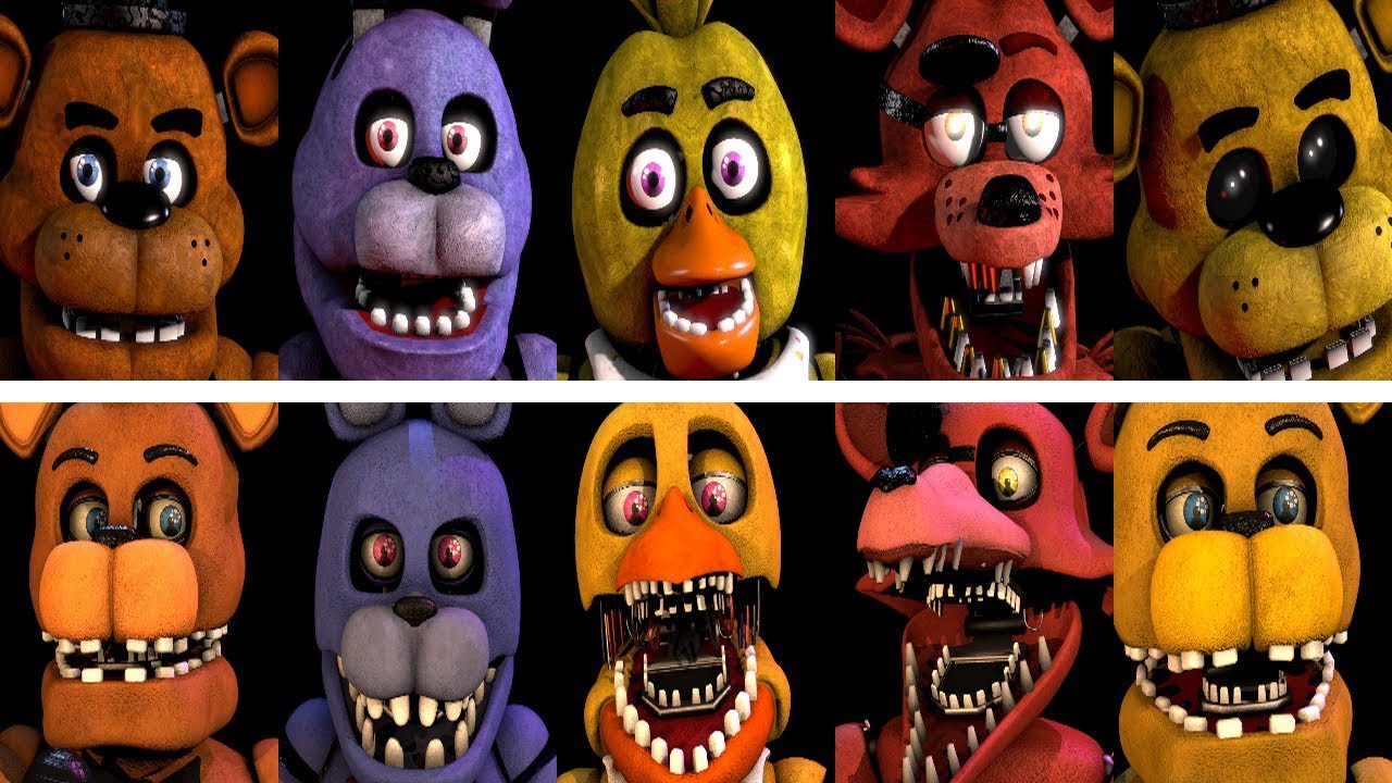 FNaF 2 Unwithered Animatronics: All Jumpscares! (Mod) 