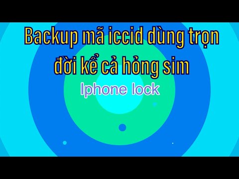 Video Tool backup mã ICCID dùng trọn đời như quốc tế (iphone... - youtube