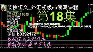 外汇_柒侠伍义_MT4EA_MQL4初级编写编程速成班课程 第18集 制作彩虹指标