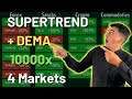 Supertrend  and DEMA 200 Strategy Tested 10000 times in 4 markets