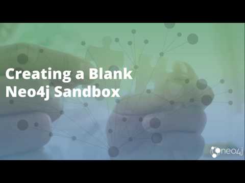 Creating a Blank Neo4j Sandbox