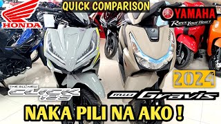 Alin sa Dalawa? Honda click125 | Yamaha Mio  Gravis125 , 2024 Price update