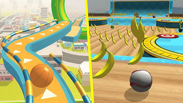 🏀🍌⚾Banana Frenzy Going Balls Vs Action Balls Gameplay #64