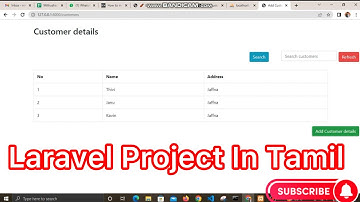 Laravel Project in Tamil | Customer management System in Tamil | Laravel Project Tamil