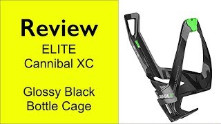 Review Elite Cannibal XC Black Glossy bottle cage