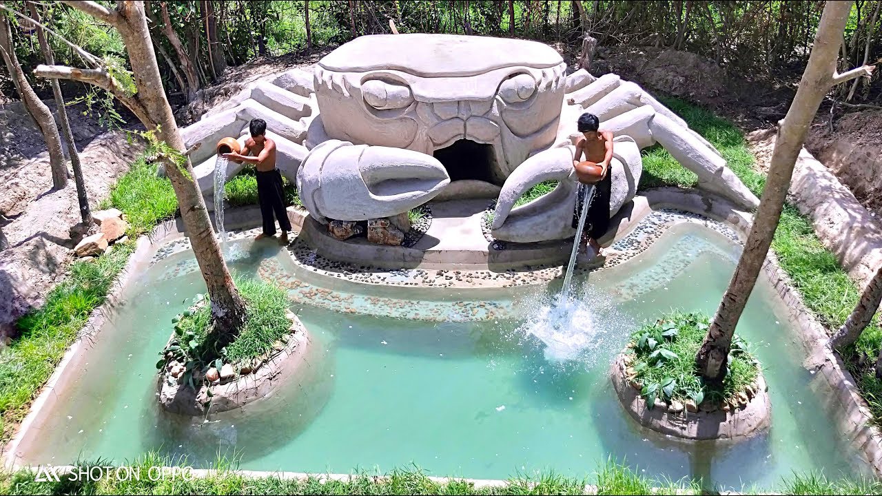 Build Amazing Crab House & Beautiful Swimming pool YouTube