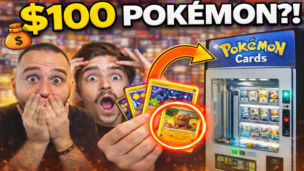 pokemon card vending machine las vegas We Gambled $100 on a Pokémon Card Vending Machine in Vegas