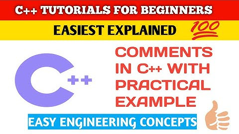 Comments in C++ | C++ Tutorials for Beginners in Hindi | BCS031| C++ Programming