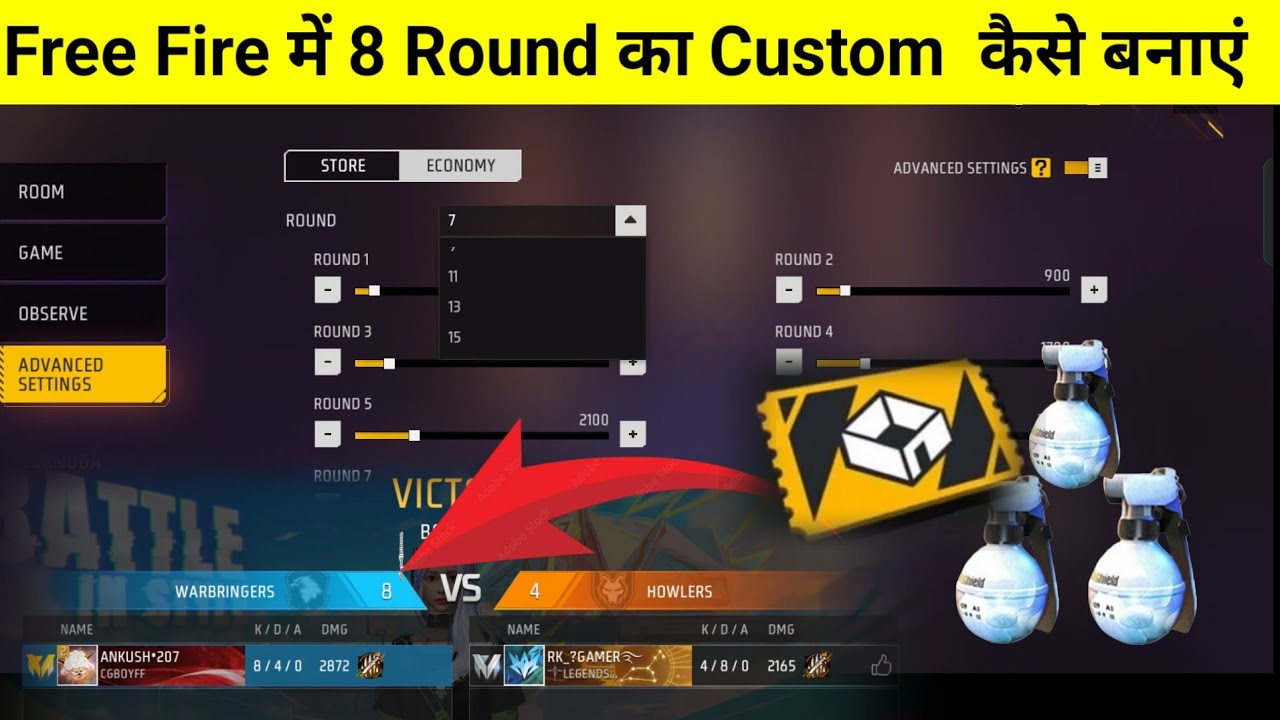 How To Make A Custom 8 Round In Free Fire 