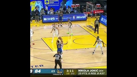 Steph Curry drills the tough step back 3 😤