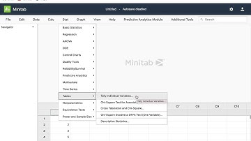 Minitab: Creating a Frequency Distribution