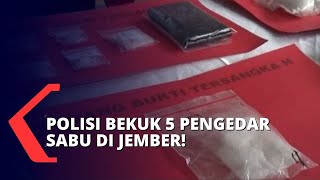 Detik-detik Penangkapan 5 Pengedar Narkoba di Jember, Ratusan Gram Sabu Disita Polisi!