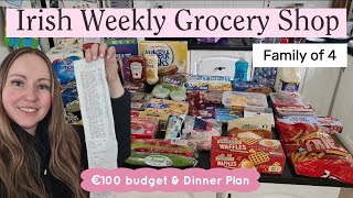 Irish Weekly Grocery Shop - €100 Budget for a Family of 4