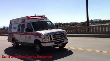 San Bernardino County AMR Responding Code 3 To Medical Call x2