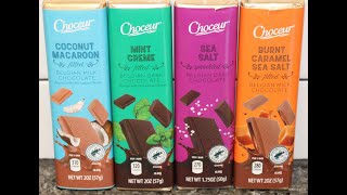 Choceur (ALDI) Candy Bars: Coconut Macaroon, Mint Crème, Sea Salt & Burnt Caramel Sea Salt Review