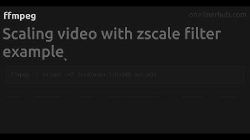 Scaling video with zscale filter example #ffmpeg