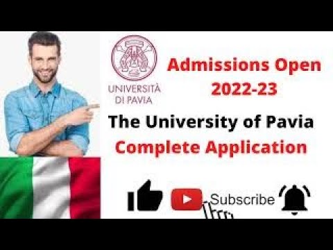 University of Pavia online application Italy Europe 2022 and scholarship for international students