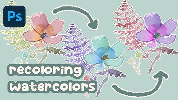 How to recolor watercolors in Photoshop ✿ Make seamless patterns in Photoshop!