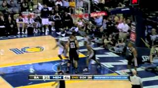 Jason Williams passes behind his back to O.J. Mayo vs.Spurs [03.02.2011]