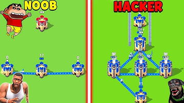 SHINCHAN NOOB VS PRO VS HACKER IN CONQUER THE TOWER WITH SHINCHAN & CHOP | DREAM SQUAD