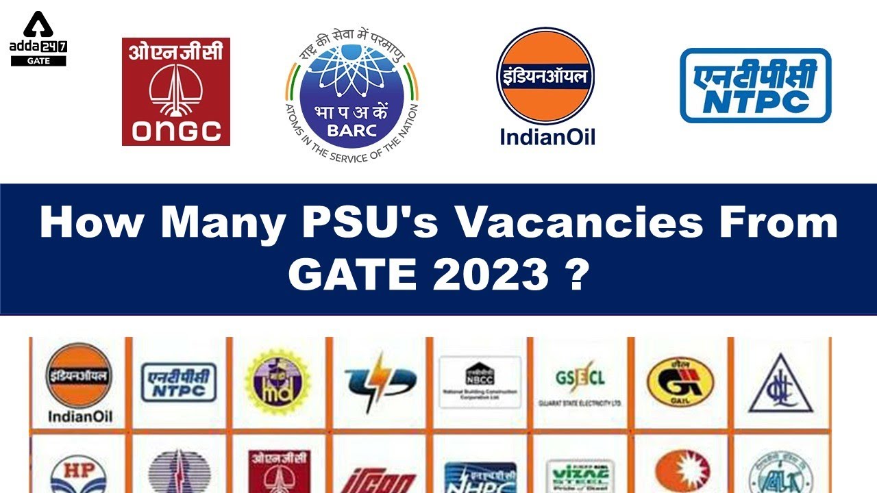 How Many PSU's vacancies From GATE 2023? YouTube