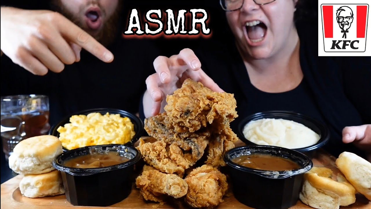 ASMR EATING KFC EXTRA CRISPY FRIED CHICKEN MUKBANG!