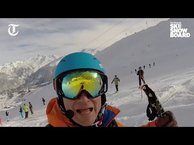 Graham Bell skis Grand Couloir run in Courchevel