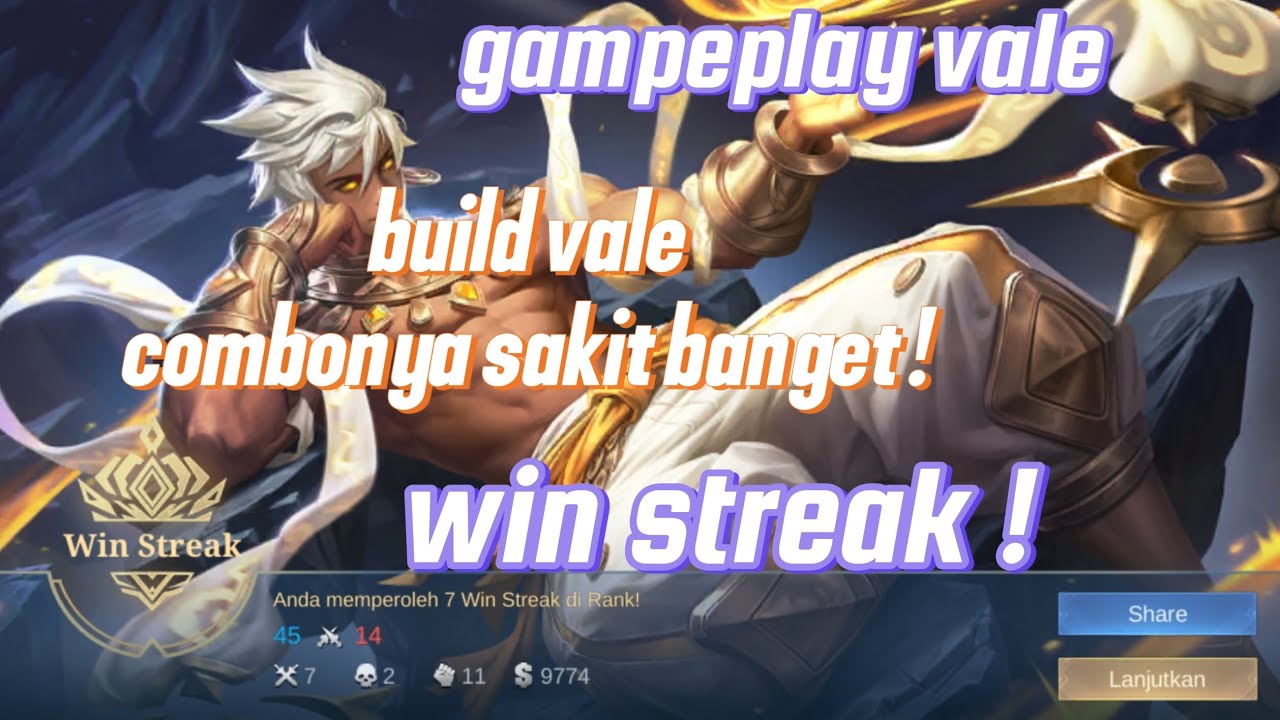 rahasia build vale sekali combo fighter auto K.O !! [MOBILE LEGENDS] 