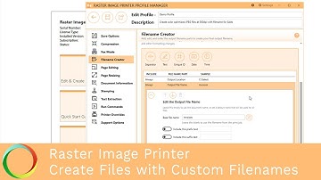 Create Files with Custom Filenames | Raster Image Printer 12 | PEERNET