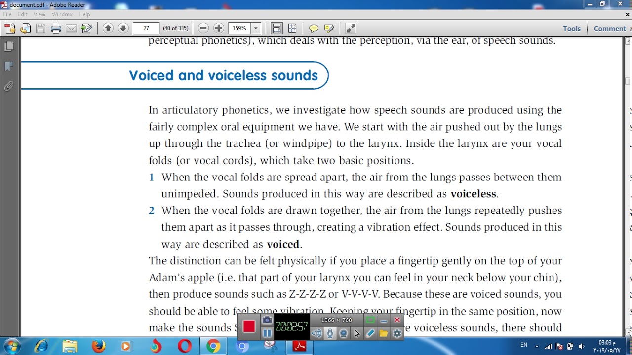 شرح مادة اللغة للمرحلةالثالثة الفصل الثالث الدرس الثالث The sounds of Language -Linguistics