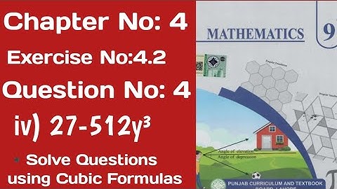 Class 9th Maths chapter No 4 || Exercise 4.2 Q:4(vi)27-512y³ || Factorization of cubic polynomial9th