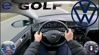 : VW e-Golf 2020 I Cinematic I POV TOP SPEED DRIVE on Autobahn MAX ACCELERATION NO SPEED LIMIT