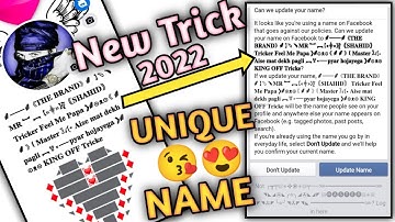 How To Make Invalid Name Id On Facebook 2022 | Facebook Unique Name Account Update Trick | By Shahid