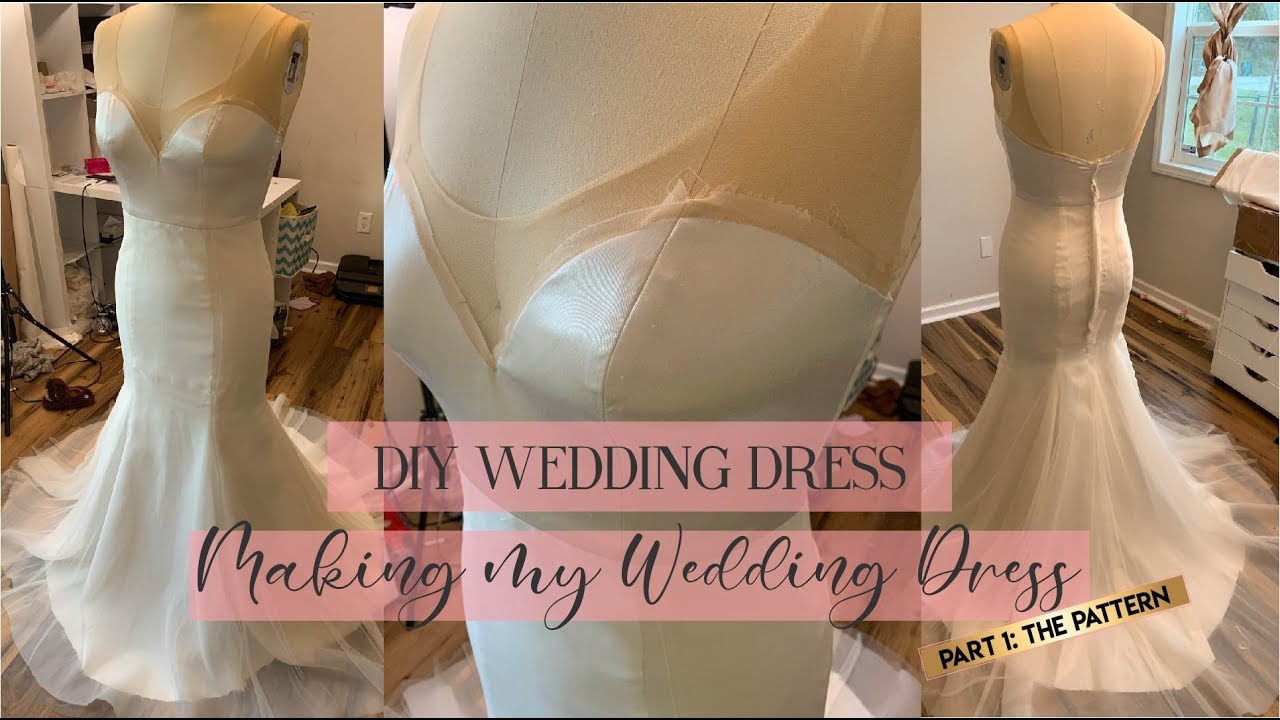 ✂️ Making Mermaid Wedding Dress with Train × Train Pattern Making × Sewing  Tutorial - YouTube