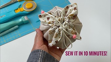 How to Sew a Mini Drawstring Bag | Simple Sewing Project