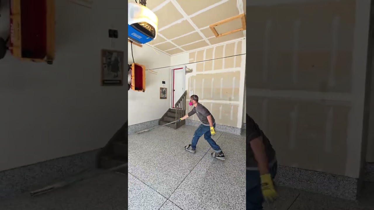 How to: prep/roll epoxy flake floor with polyaspartic topcoat