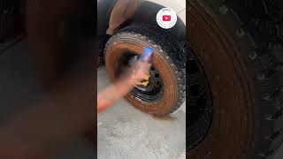 Dirty tyre cleaning asmr - MIRCH grime off screenshot 4