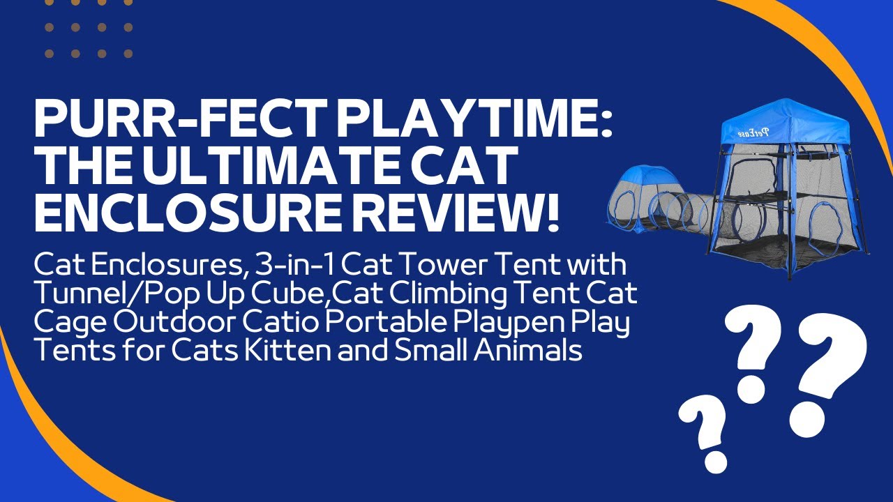 Cat Enclosures, 3-in-1 Cat Tower Tent with Tunnel/Pop Up Cube Cat ...