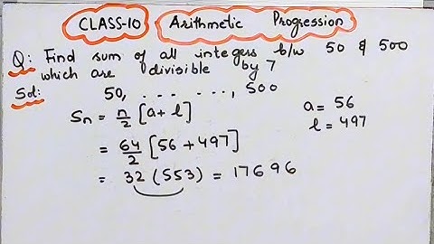 Find the sum of all the integers between 50 and 500 which are divisible by 7 I 