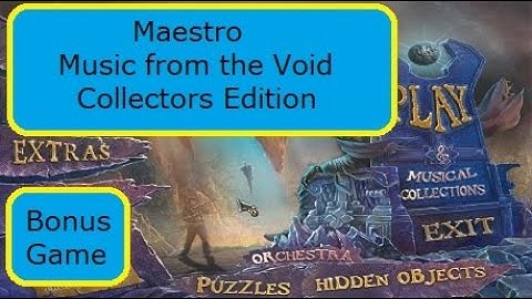 Maestro Music from the Void Collectors Edition Bonus Game