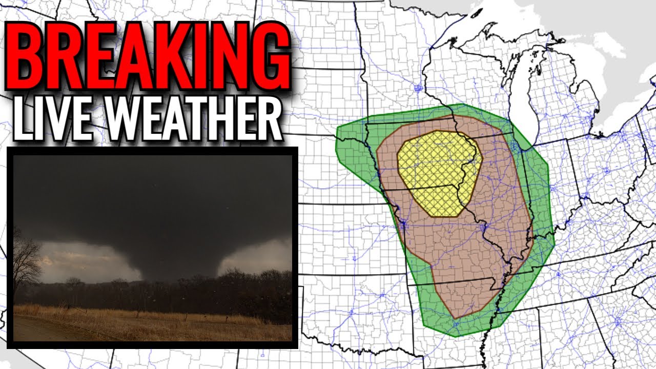 LIVE 🔴 Severe Weather Outbreak Coverage! ⚠Tornadoes, Wind, and Hail! ⚠ ...