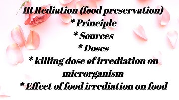IR rediation food preservation detail process in hindi. Food tech icar net. Unit 1 topic 10 (Lec 20)