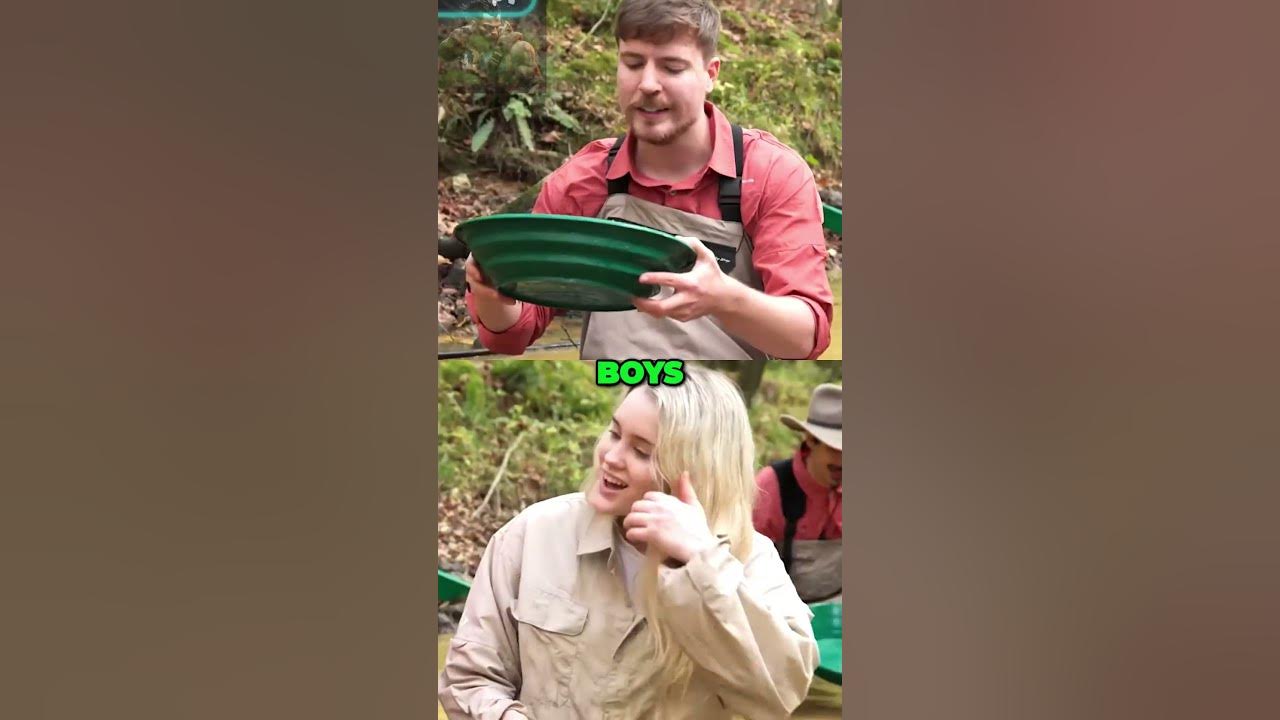 MRbeast tries 1 monthly salary gold collecting business mrbeast 