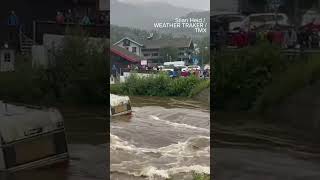 Cdaner Floats Down River In Norway Floods stormhans norway viral nature