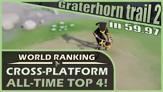 Graterhorn trail 2 in 59.97 | All-time World top 4 | Lonely Mountains: Downhill Speedrun
