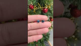 Teal Blue Diamond Stud Earrings 1.60 Carats. Find your perfect gift this festive season @rainajewels